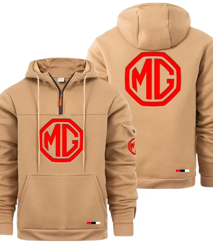 Collector’s Auto Large Pocket Hoodie, Car Enthusiast Everyday Hoodie CAR514 - Khaki