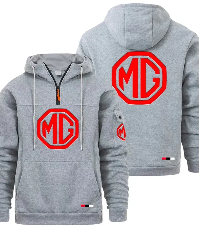 Collector’s Auto Large Pocket Hoodie, Car Enthusiast Everyday Hoodie CAR514 - Light Gray