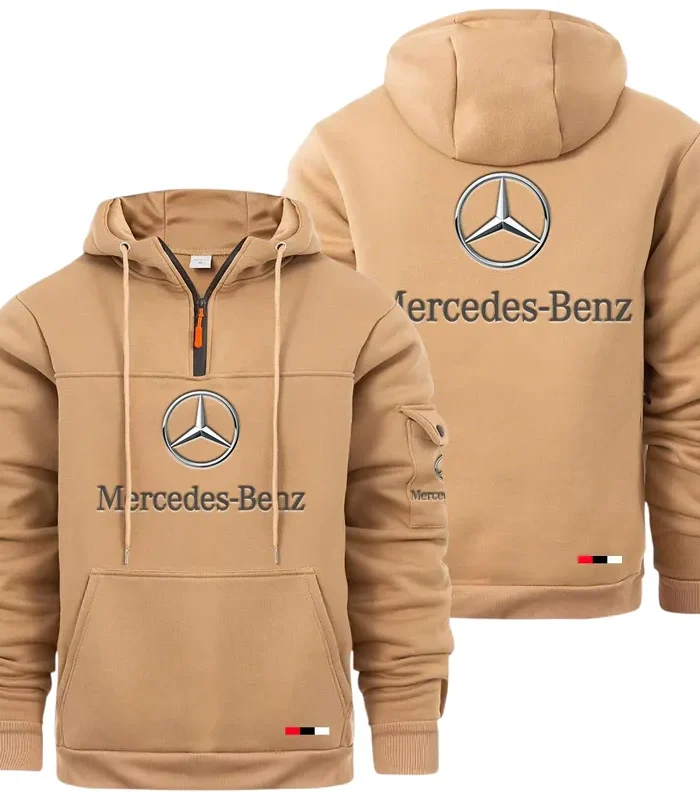 Prestige Sedan Large Pocket Hoodie, Driver's Utility Pocket Hoodie CAR514 - Khaki