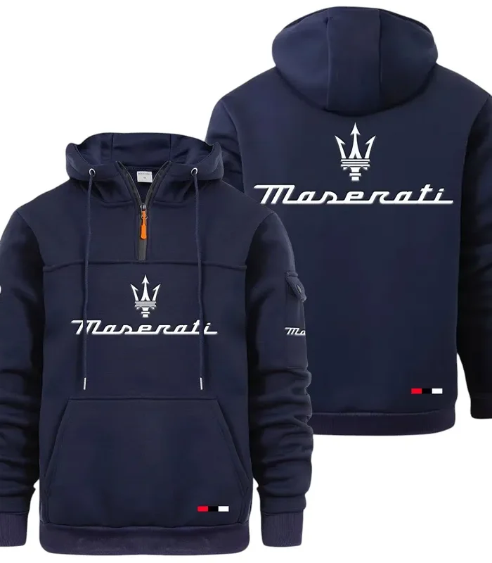 Sports Car Large Pocket Hoodie, Rugged Streetwear Car Hoodie CAR514 - Navy