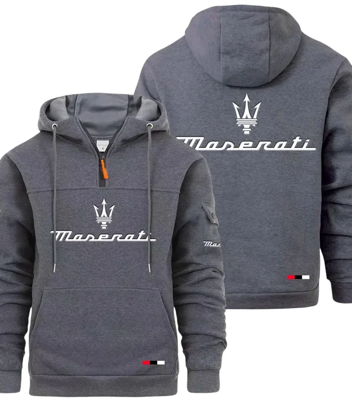 Sports Car Large Pocket Hoodie, Rugged Streetwear Car Hoodie CAR514 - Dark Gray