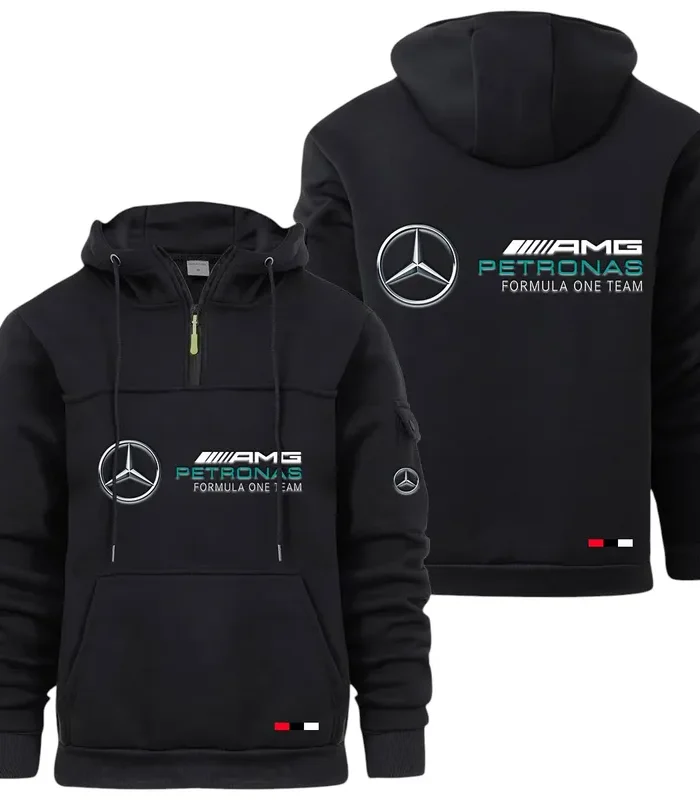 Durable Fit Large Pocket Hoodie, Driver's Utility Pocket Hoodie CAR514 - Black