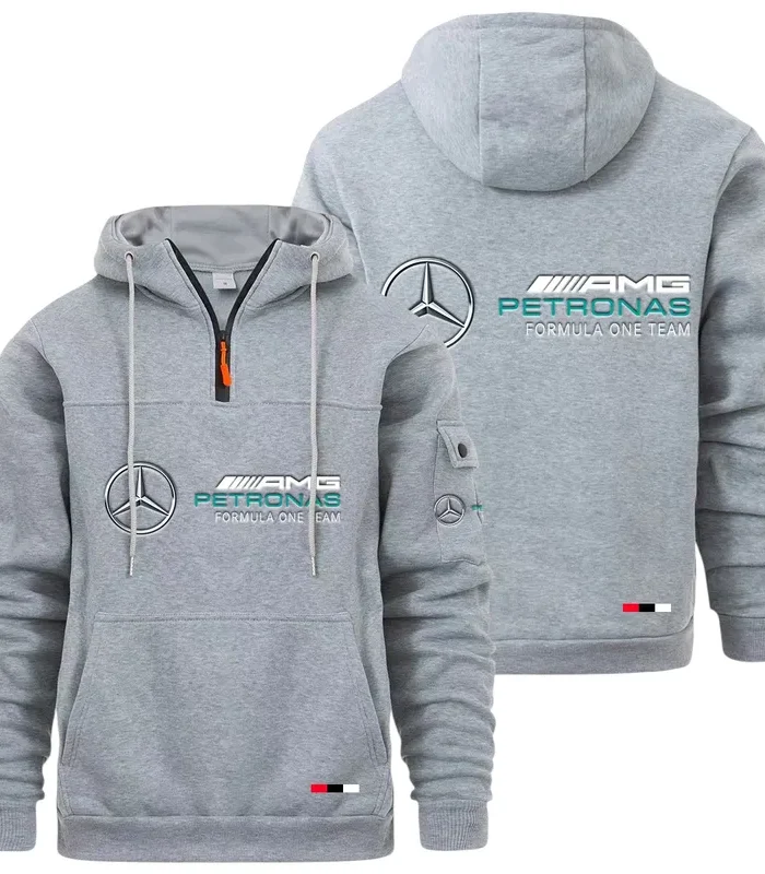 Durable Fit Large Pocket Hoodie, Driver's Utility Pocket Hoodie CAR514 - Light Gray