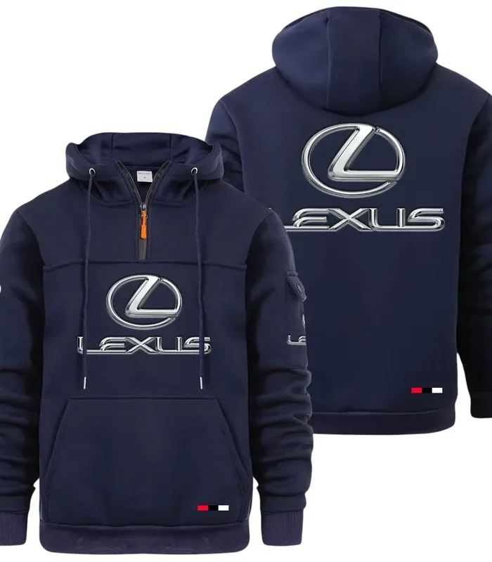 Grand Touring Auto Large Pocket Hoodie, Garage-Ready Lifestyle Hoodie CAR514 - Navy