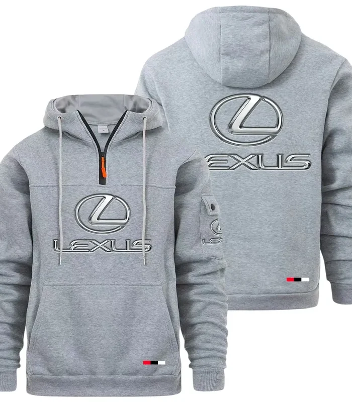 Grand Touring Auto Large Pocket Hoodie, Garage-Ready Lifestyle Hoodie CAR514 - Light Gray