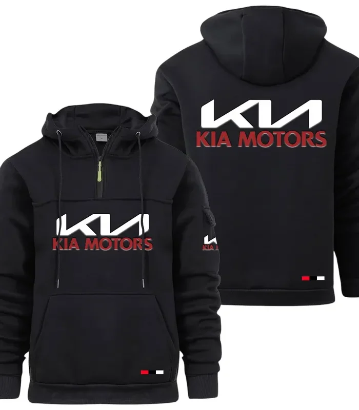 Affordable Auto Large Pocket Hoodie, Car Culture Pocket Hoodie CAR514 - Black