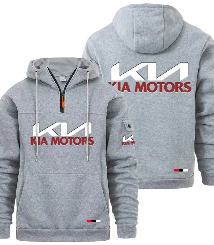 Affordable Auto Large Pocket Hoodie, Car Culture Pocket Hoodie CAR514 - Light Gray