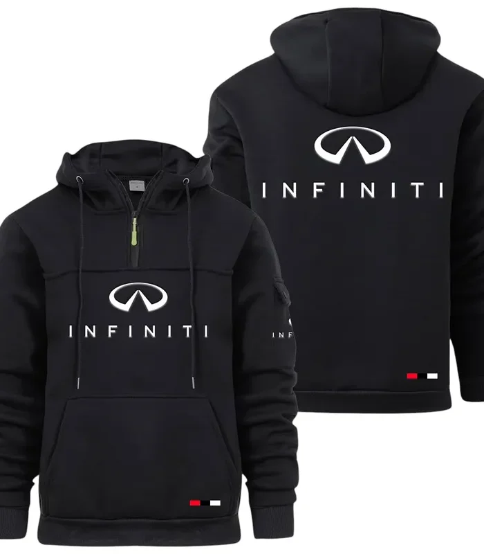 Stylish Ride Large Pocket Hoodie, Road-Ready Large Pocket Hoodie CAR514 - Black