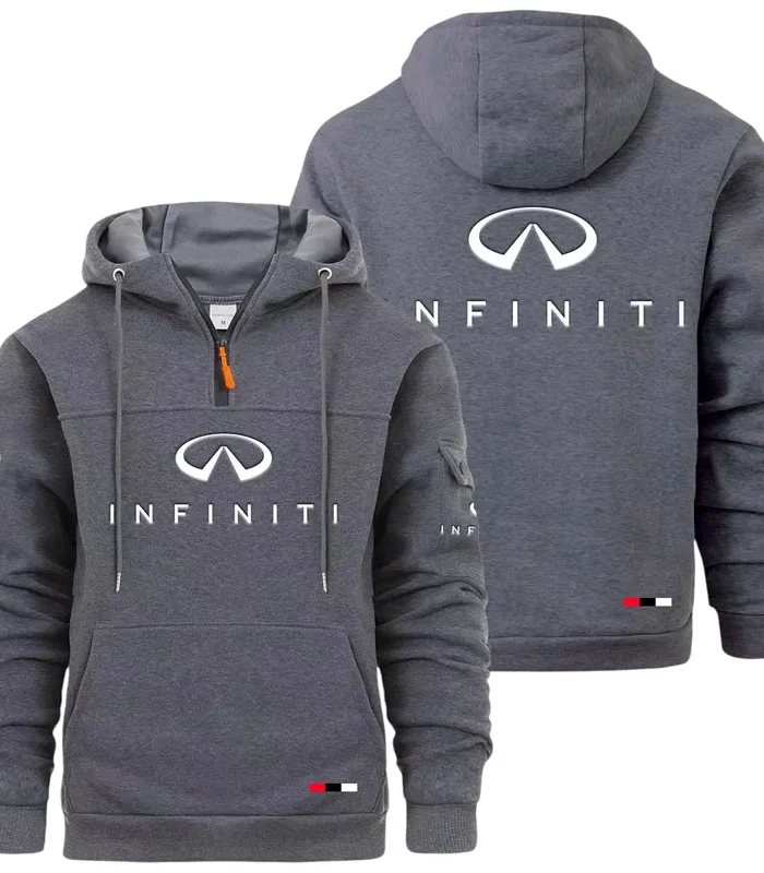 Stylish Ride Large Pocket Hoodie, Road-Ready Large Pocket Hoodie CAR514 - Dark Gray