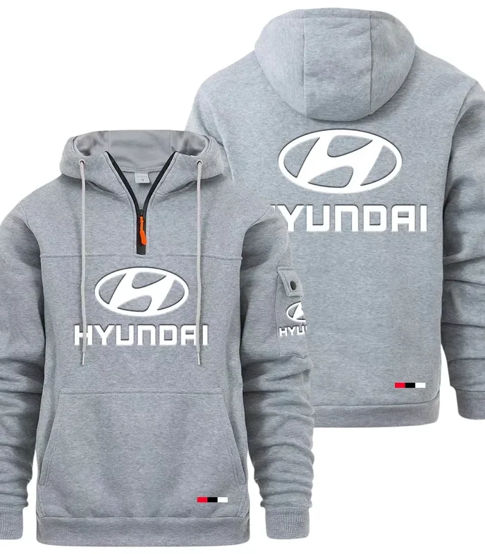 Compact Car Large Pocket Hoodie, Road Warrior Style Hoodie CAR514 - Light Gray