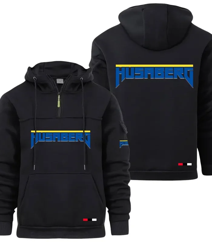 Agile Dirt Bike Large Pocket Hoodie, Road-Ready Large Pocket Hoodie CAR514 - Black