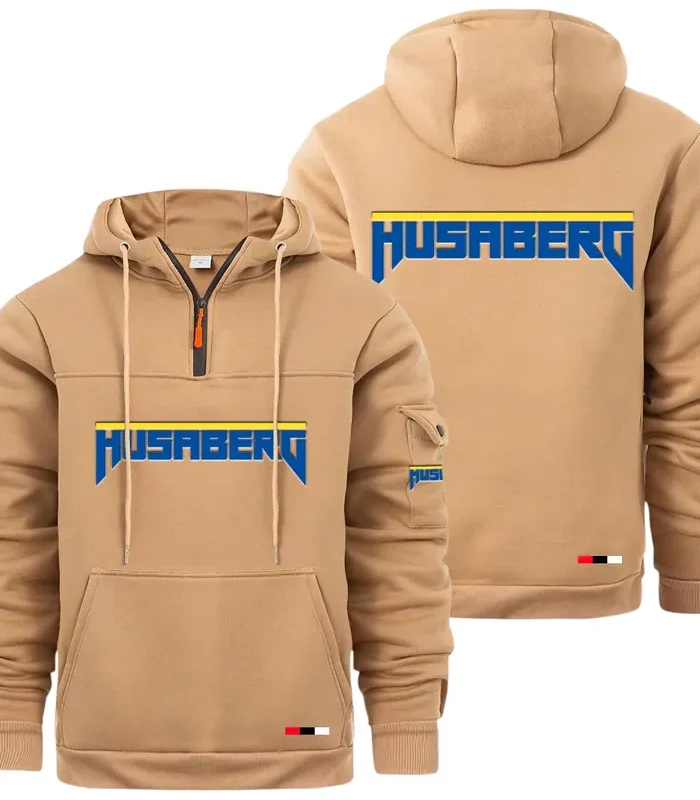 Agile Dirt Bike Large Pocket Hoodie, Road-Ready Large Pocket Hoodie CAR514 - Khaki