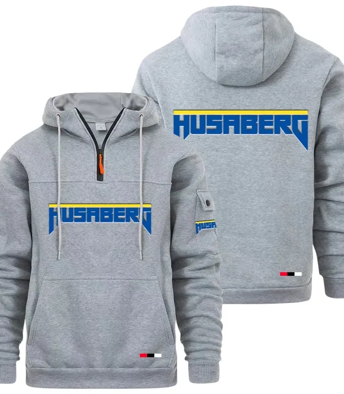 Agile Dirt Bike Large Pocket Hoodie, Road-Ready Large Pocket Hoodie CAR514 - Light Gray