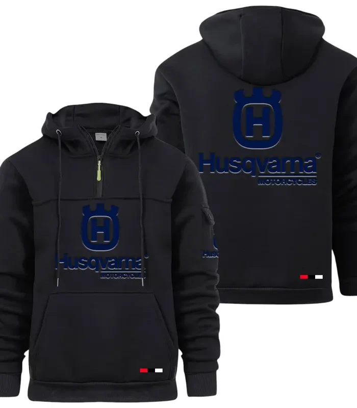 Outdoor Adventure Bike Large Pocket Hoodie, Road-Ready Large Pocket Hoodie CAR514 - Black