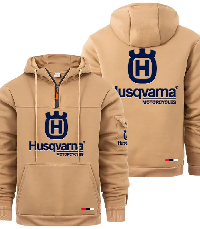 Outdoor Adventure Bike Large Pocket Hoodie, Road-Ready Large Pocket Hoodie CAR514 - Khaki