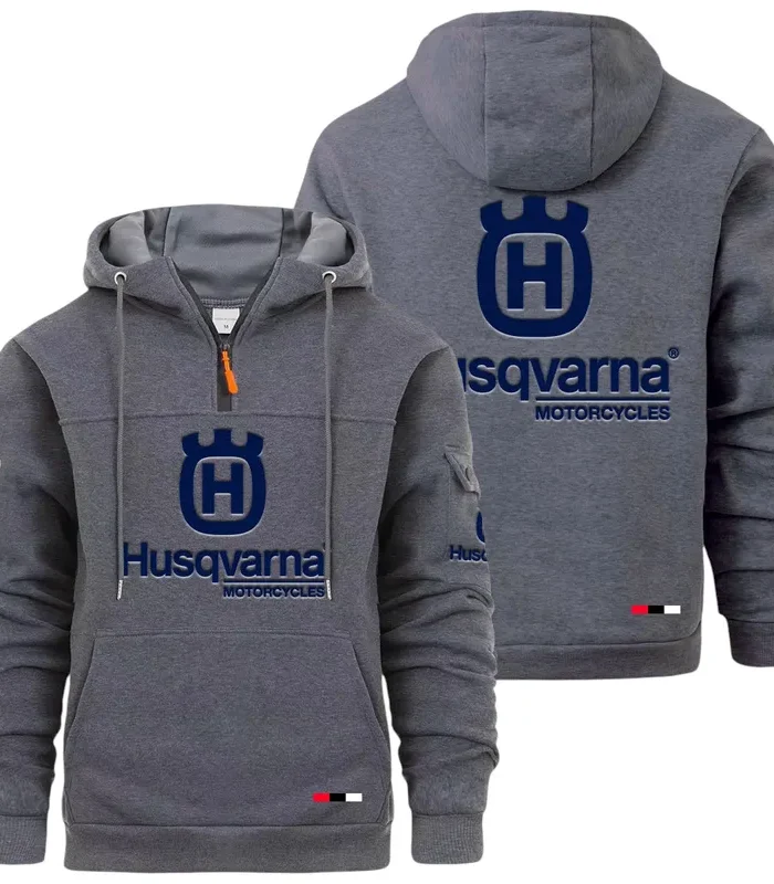 Outdoor Adventure Bike Large Pocket Hoodie, Road-Ready Large Pocket Hoodie CAR514 - Dark Gray