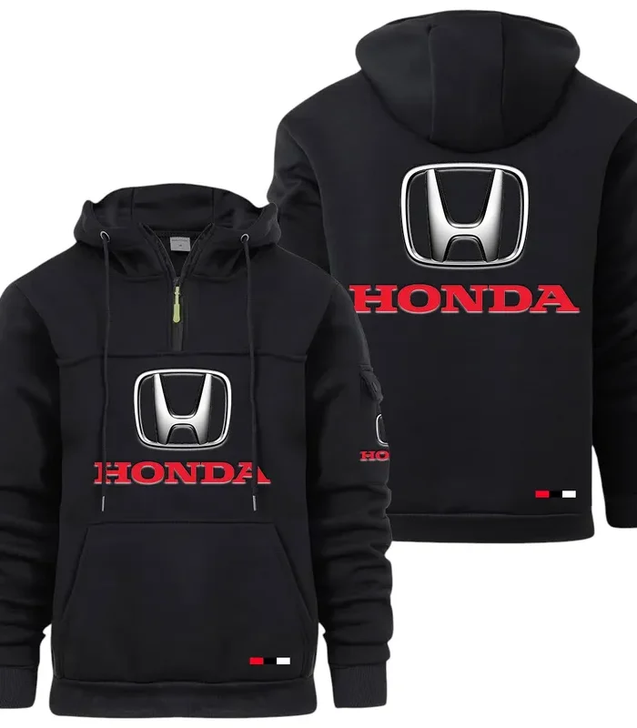 Off-Road Bike Large Pocket Hoodie, Classic Garage Style Hoodie CAR514 - Black