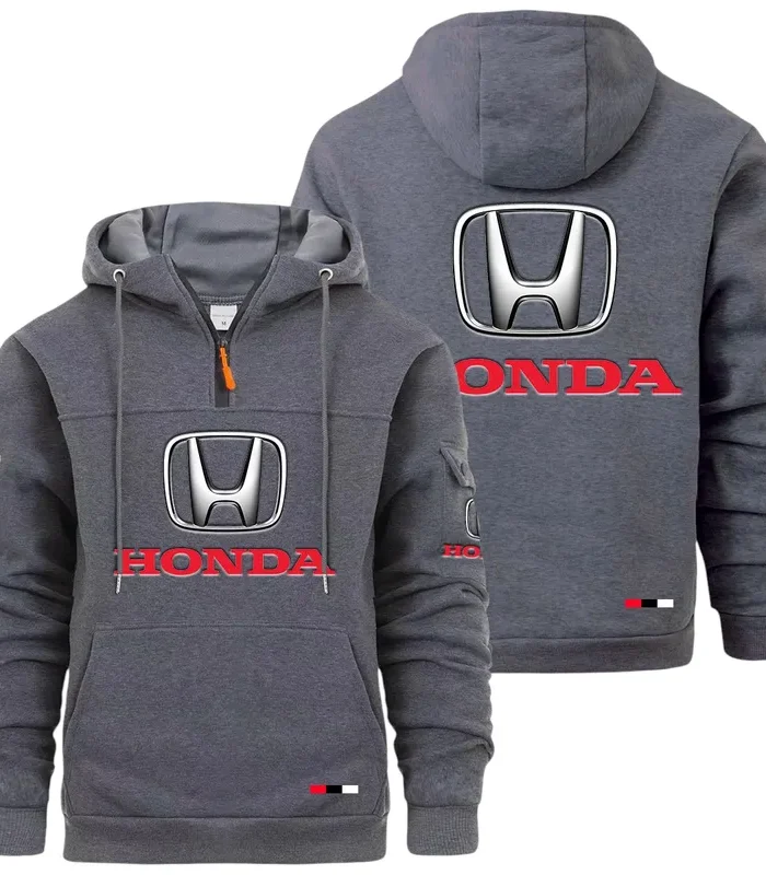 Off-Road Bike Large Pocket Hoodie, Classic Garage Style Hoodie CAR514 - Dark Gray
