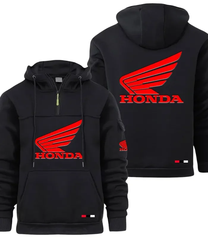 Sport Bike Large Pocket Hoodie, Classic Garage Style Hoodie CAR514 - Black