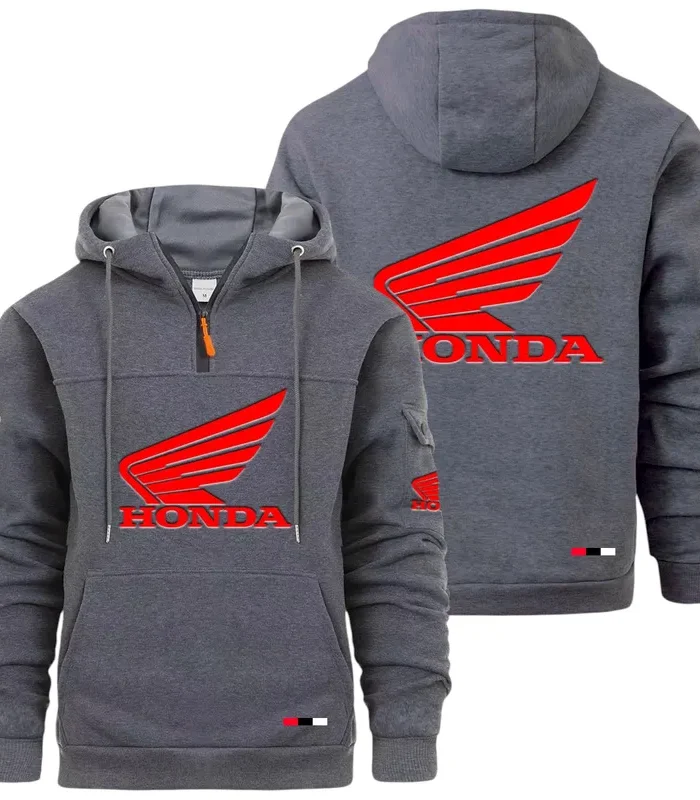 Sport Bike Large Pocket Hoodie, Classic Garage Style Hoodie CAR514 - Dark Gray