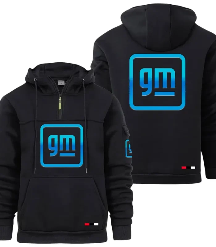 Engine & Vehicle Line Large Pocket Hoodie, Gearhead Streetwear Pullover CAR514 - Black