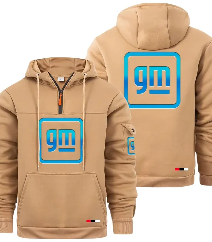 Engine & Vehicle Line Large Pocket Hoodie, Gearhead Streetwear Pullover CAR514 - Khaki
