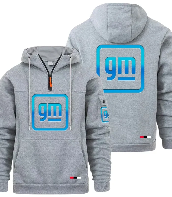 Engine & Vehicle Line Large Pocket Hoodie, Gearhead Streetwear Pullover CAR514 - Light Gray