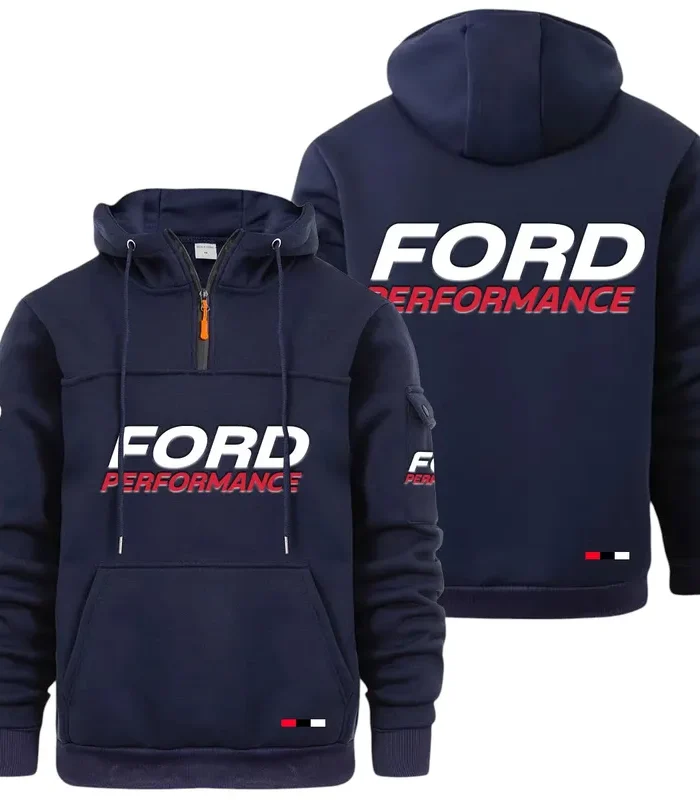 Precision Fit Large Pocket Hoodie, Modern Driver's Zip Hoodie CAR514 - Navy