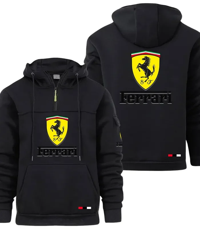 Precision Engineered Car Large Pocket Hoodie, Classic Garage Style Hoodie CAR514 - Black