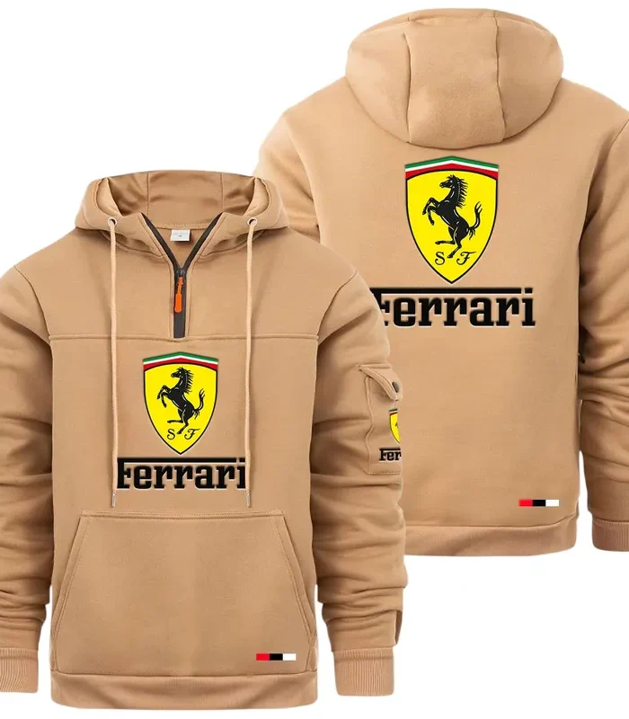 Precision Engineered Car Large Pocket Hoodie, Classic Garage Style Hoodie CAR514 - Khaki