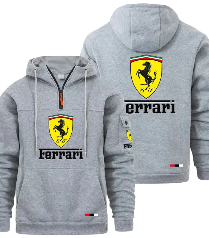 Precision Engineered Car Large Pocket Hoodie, Classic Garage Style Hoodie CAR514 - Light Gray
