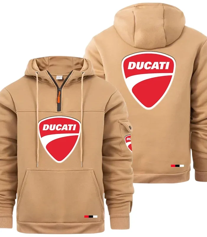 Performance Two-Wheeler Large Pocket Hoodie, Garage Life Comfort Hoodie CAR514 - Khaki