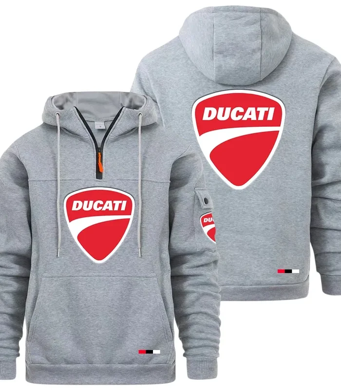 Performance Two-Wheeler Large Pocket Hoodie, Garage Life Comfort Hoodie CAR514 - Light Gray