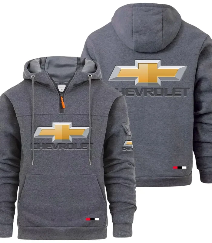 Pickup Truck Large Pocket Hoodie, Road Inspired Casual Hoodie CAR514 - Dark Gray