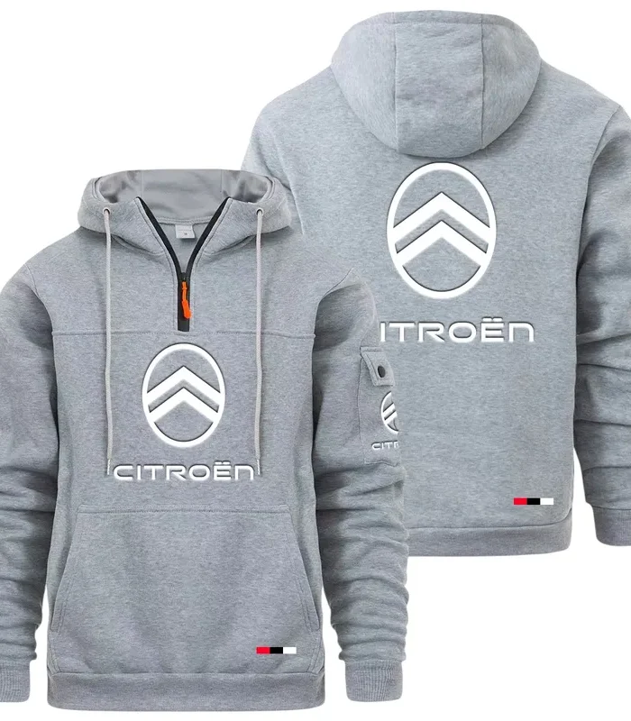City Car Large Pocket Hoodie, Everyday Road-Ready Pullover CAR514 - Light Gray