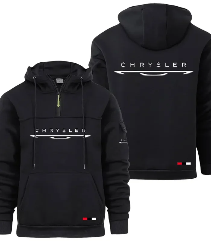 Full-Size Car Large Pocket Hoodie, Automotive Spirit Pocket Hoodie CAR514 - Black