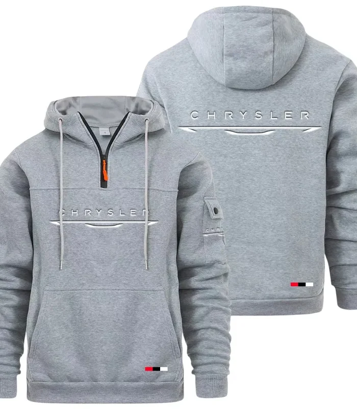 Full-Size Car Large Pocket Hoodie, Automotive Spirit Pocket Hoodie CAR514 - Light Gray