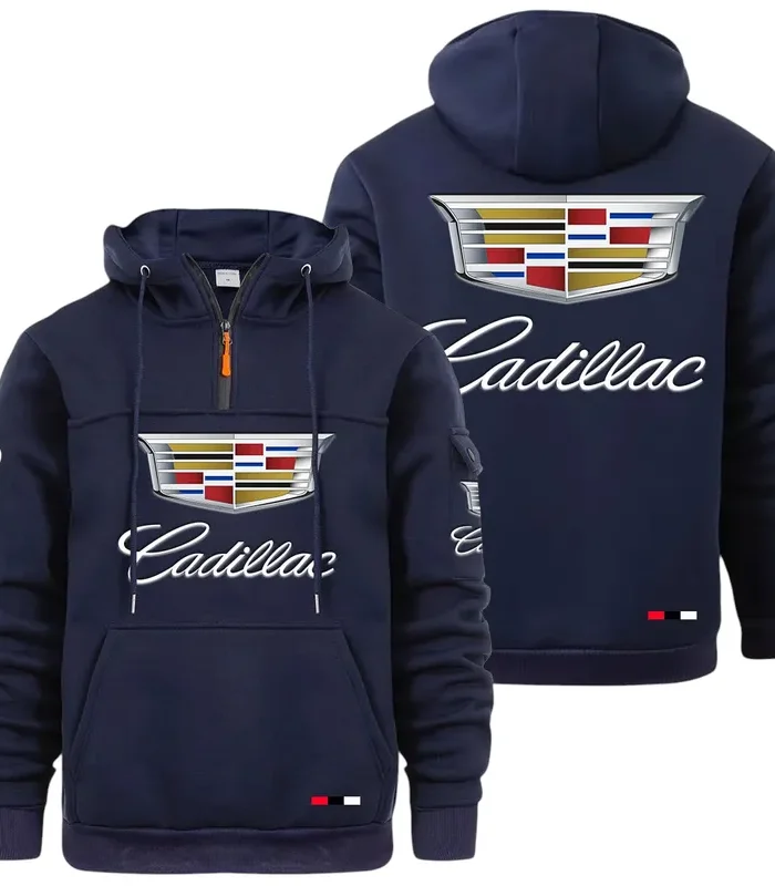 Elegant Touring Car Large Pocket Hoodie, Everyday Road-Ready Pullover CAR514 - Navy