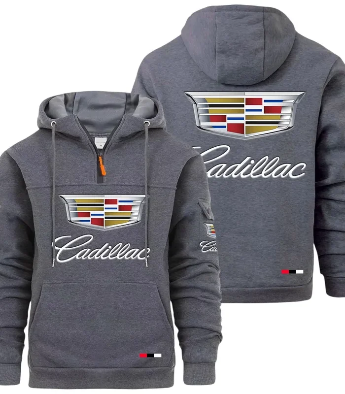 Elegant Touring Car Large Pocket Hoodie, Everyday Road-Ready Pullover CAR514 - Dark Gray