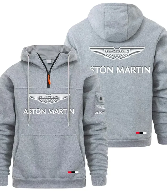 Refined Sport Coupe Large Pocket Hoodie, Garage-Ready Lifestyle Hoodie CAR514 - Light Gray