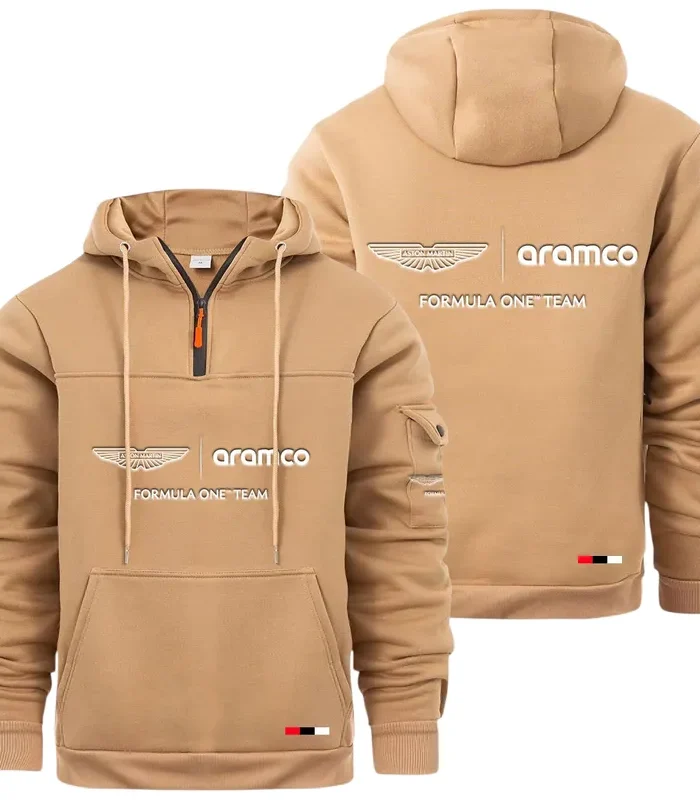 Refined Sport Coupe Large Pocket Hoodie, Rugged Streetwear Car Hoodie CAR514 - Khaki