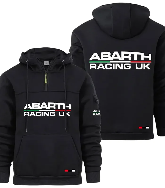 Rally Car Large Pocket Hoodie, Moto Street Comfort Hoodie CAR514 - Black