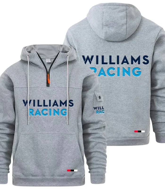Grand Prix Team Car Large Pocket Hoodie, Road-Driven Comfort Hoodie CAR514 - Light Gray