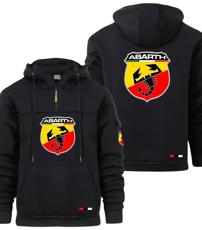 Rally Car Large Pocket Hoodie, All-Season Driver's Hoodie CAR514 - Black