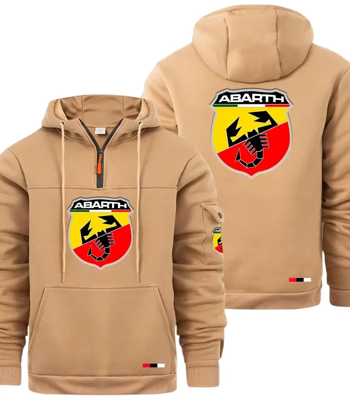 Rally Car Large Pocket Hoodie, All-Season Driver's Hoodie CAR514 - Khaki