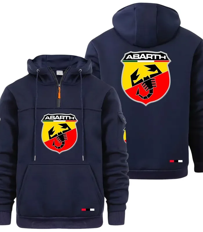 Rally Car Large Pocket Hoodie, All-Season Driver's Hoodie CAR514 - Navy