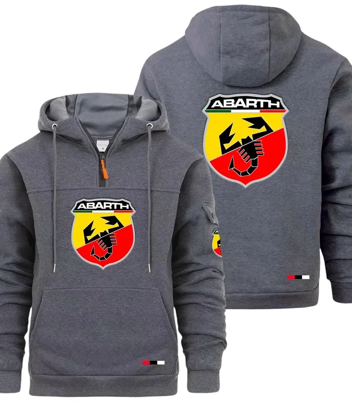 Rally Car Large Pocket Hoodie, All-Season Driver's Hoodie CAR514 - Dark Gray