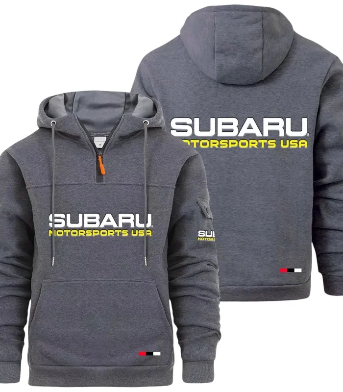 Rally-Inspired Vehicle Large Pocket Hoodie, Road Inspired Casual Hoodie CAR514 - Dark Gray