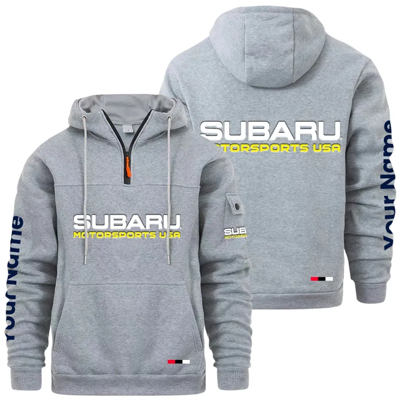Rally-Inspired Vehicle Large Pocket Hoodie, Road Inspired Casual Hoodie CAR514 - Light Gray